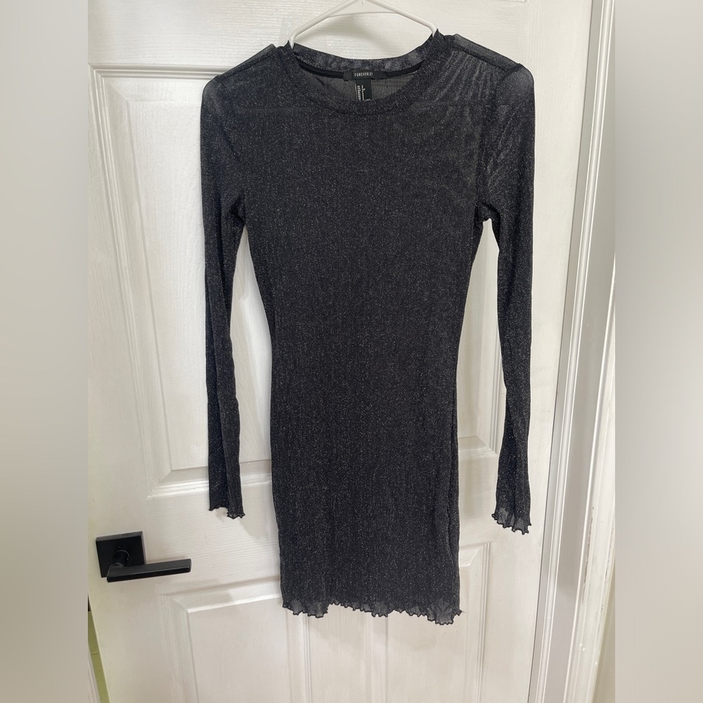Forever 21 Glitter Mesh Mini Dress